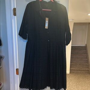 Black Eyelet Dress